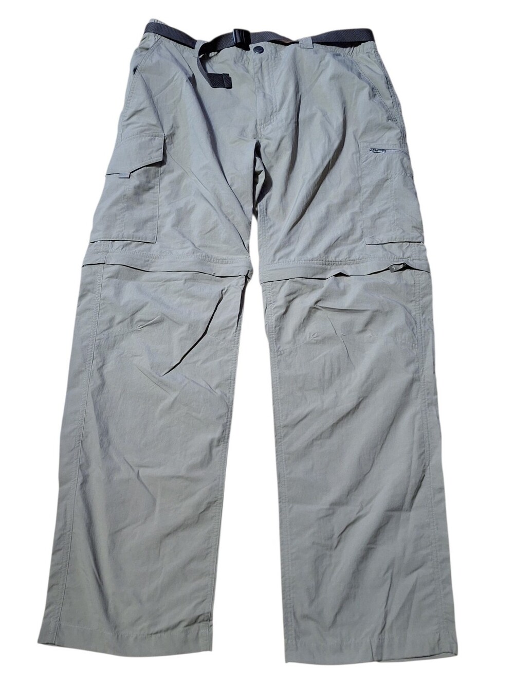 Columbia Omni Shade Aun Protection 50 UPF Convertible Pants Mens XL 38x32 Belt